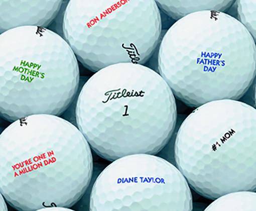 Stampa su materiale promozionale come palline da golf